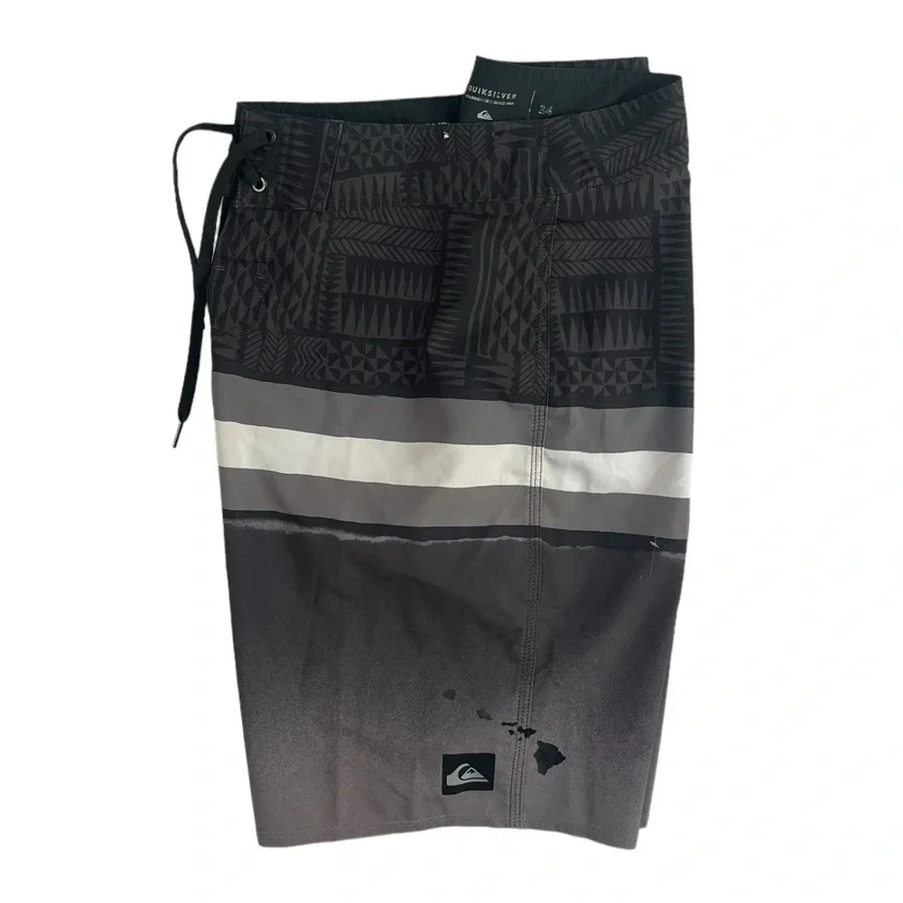 SH646 Men’s Quicksilver Dry Flight Repellent Hawaii Surfer Board Shorts 34